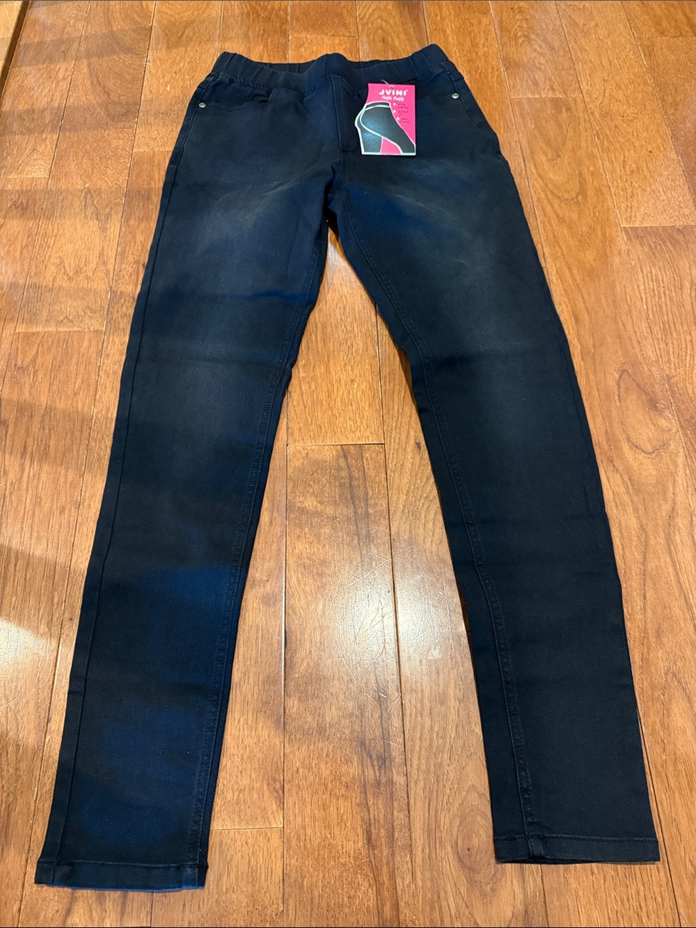JVINI Black Skinny Stretch Jeans for Women